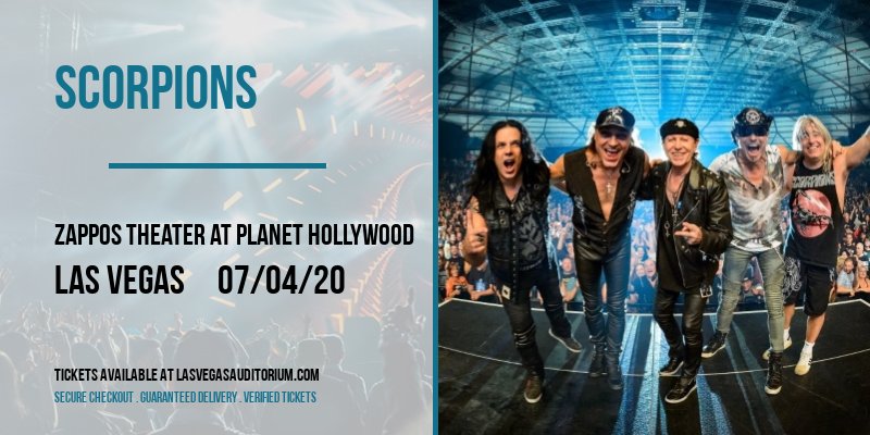 Scorpions at Zappos Theater at Planet Hollywood tickets Scorpions at Zappos Theater at Planet Hollywood