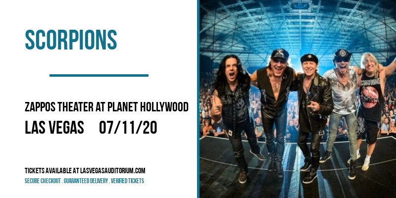 Scorpions at Zappos Theater at Planet Hollywood tickets Scorpions at Zappos Theater at Planet Hollywood