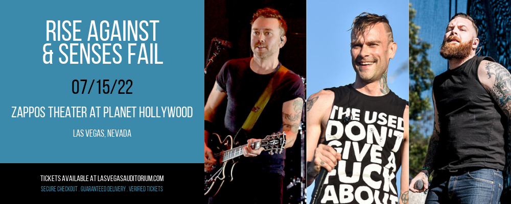 Rise Against & Senses Fail at Zappos Theater at Planet Hollywood