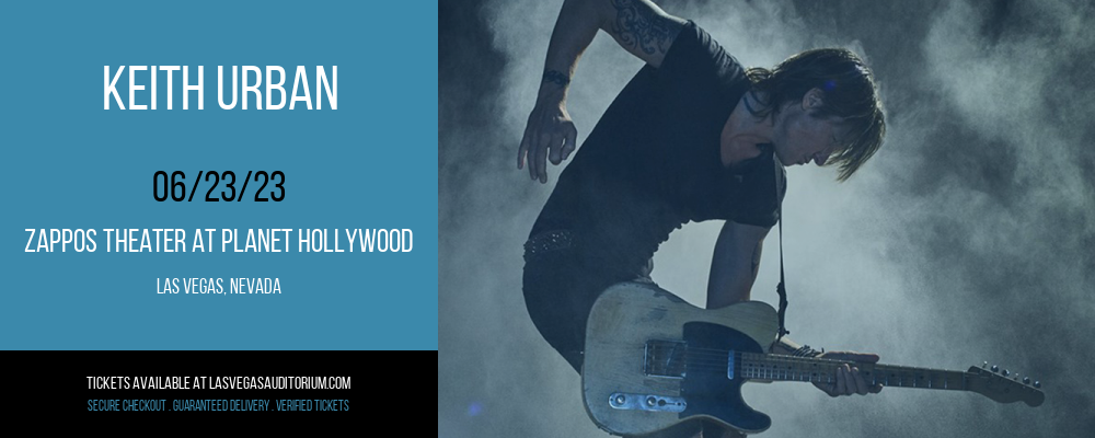 Keith Urban at Zappos Theater at Planet Hollywood